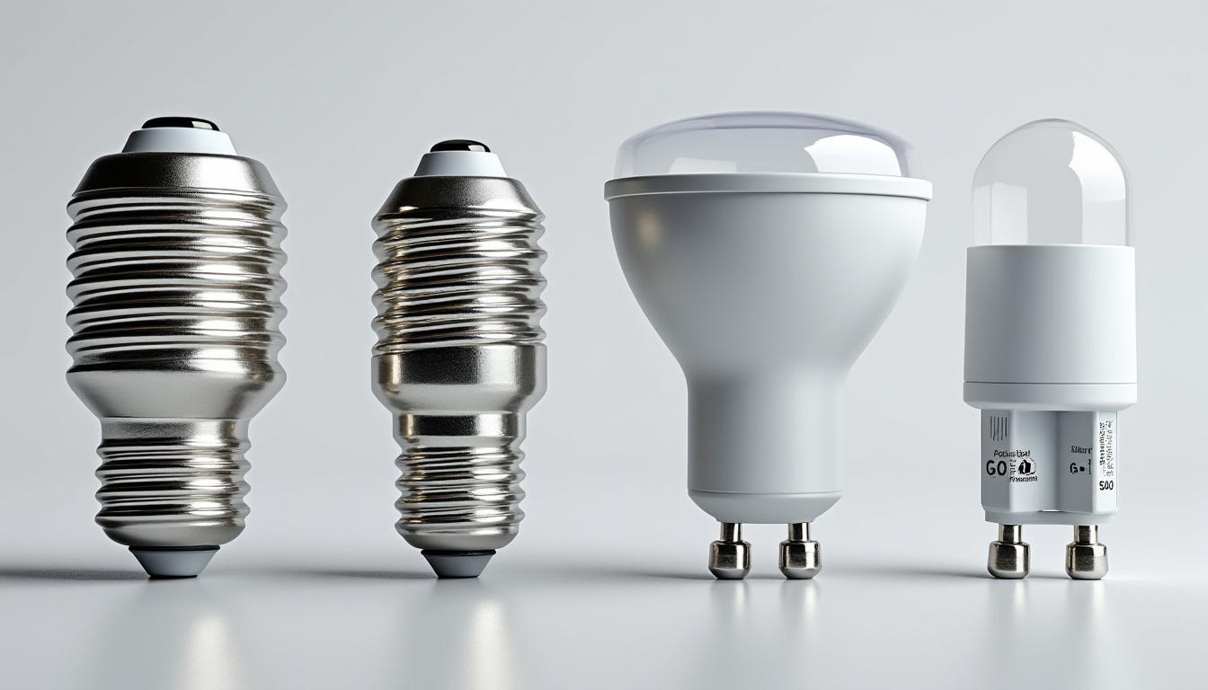 découvrez notre guide visuel complet des culots e27, e14, gu10 et g9 pour choisir facilement l'ampoule adaptée à vos besoins d'éclairage.
