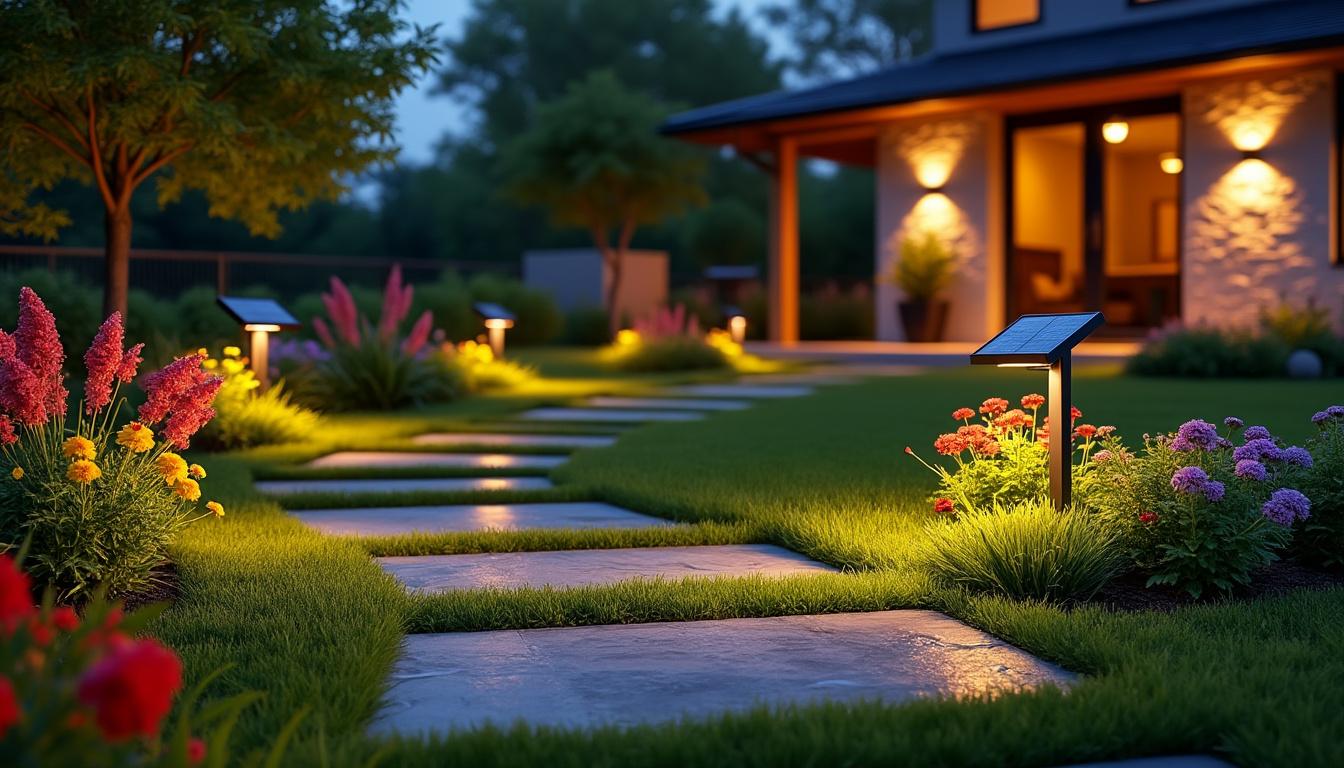 découvrez notre sélection d'éclairage solaire pour jardin et extérieur, alliant économie d'énergie et design pour sublimer vos espaces extérieurs en toute simplicité.
