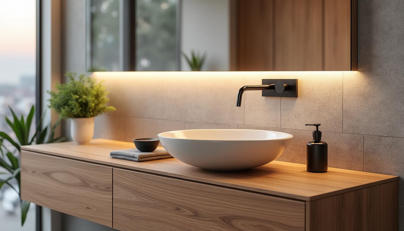 découvrez notre guide pratique pour choisir la hauteur idéale de votre meuble de salle de bains, alliant confort et esthétique pour un espace optimisé.