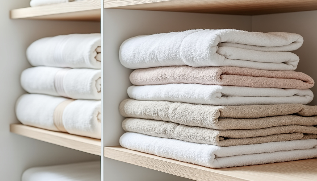 découvrez la méthode marie kondo pour plier vos serviettes de bain avec élégance et optimiser l'espace de rangement dans votre salle de bain.