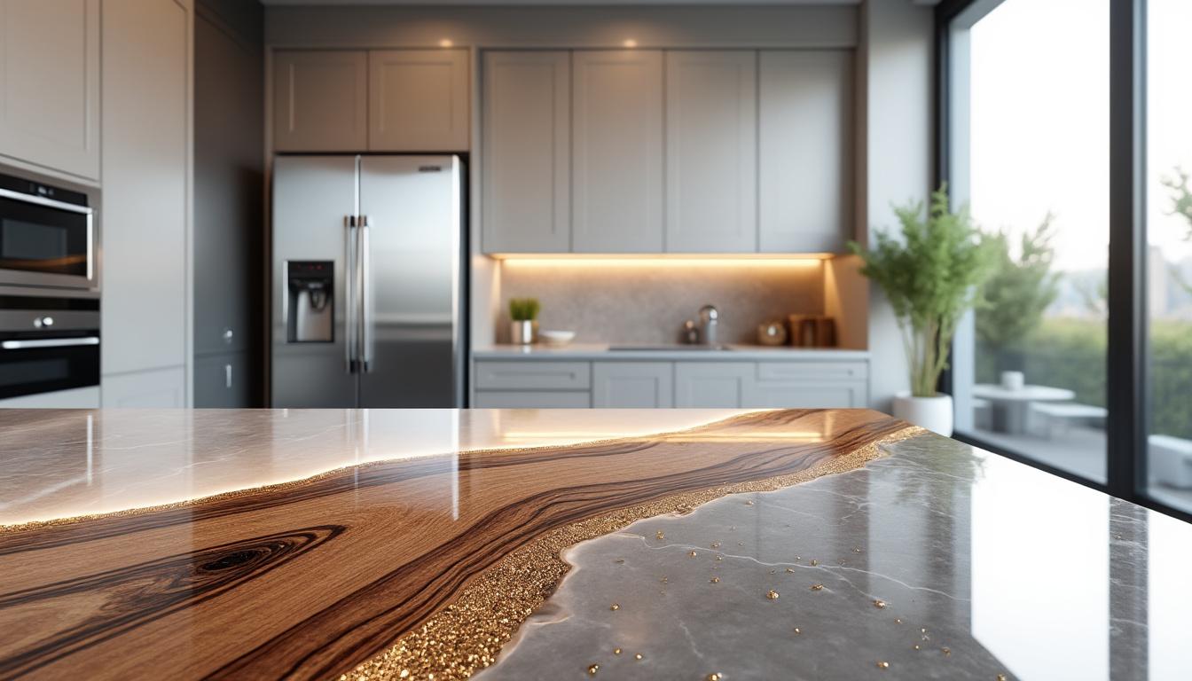 découvrez comment la résine s'impose comme un matériau moderne et esthétique, idéal pour sublimer votre cuisine avec style et durabilité.