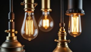 découvrez l'éclairage industriel alliant charme du laiton, élégance du métal noir et authenticité des ampoules à filament pour une ambiance unique et chaleureuse.