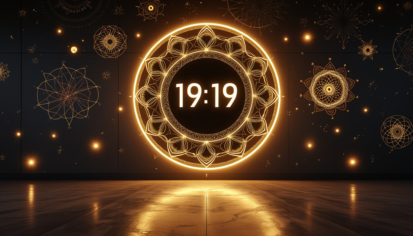 découvrez le mystère de l'heure miroir 19:19, son message spirituel profond et les symboles cachés qui vous guident vers une meilleure compréhension de vous-même et de votre destinée.