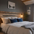 Tête de lit en bois design moderne - chambre cozy