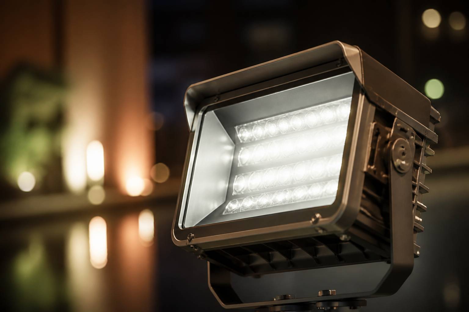 Projecteur LED de stade avec réflecteur en gros plan