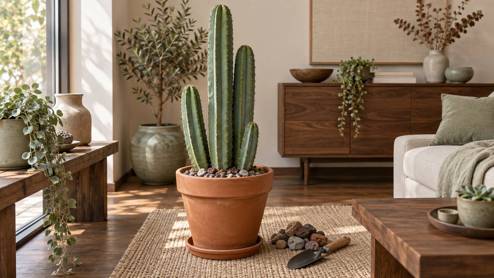 Illustration éditoriale du sujet : Guide pratique pour planter et prendre soin du Cactus de San Pedro