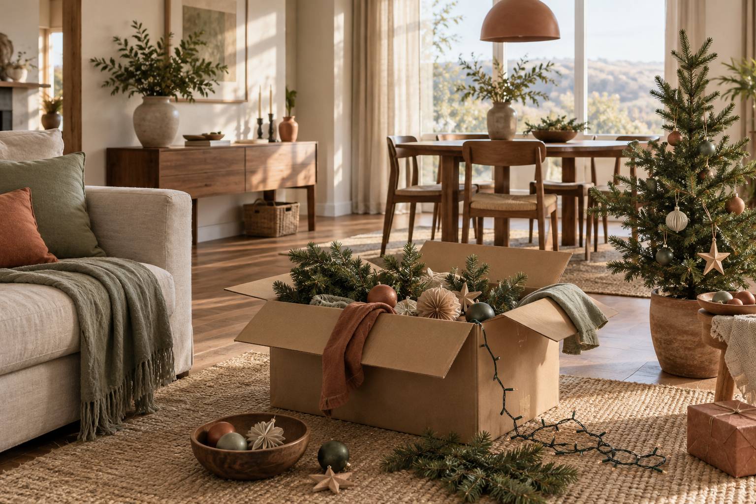 Illustration éditoriale du sujet : Le moment idéal pour installer vos décorations de Noël chez vous