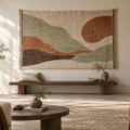 Illustration éditoriale du sujet : Tapis muraux : Sublimez vos murs avec style et raffinement